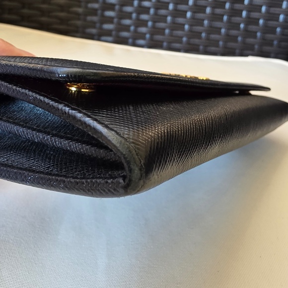 Prada Saffiano Wallet Black and Pink - Picture 11 of 16